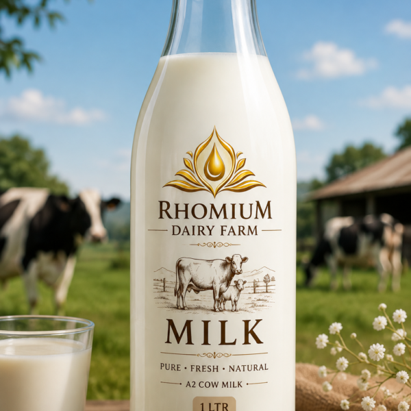 Cow Bottle A2 Milk | Rhomium Dairy Farm | 1 ltr