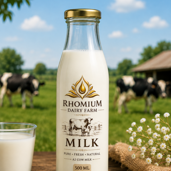 Cow Bottle A2 Milk | Rhomium Dairy Farm | 500 ml