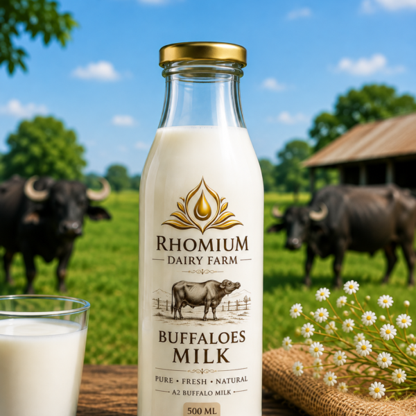 Buffaloes Bottle Milk | Rhomium Dairy Farm | 500 ml